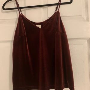 Wine Colored Velvet Tank